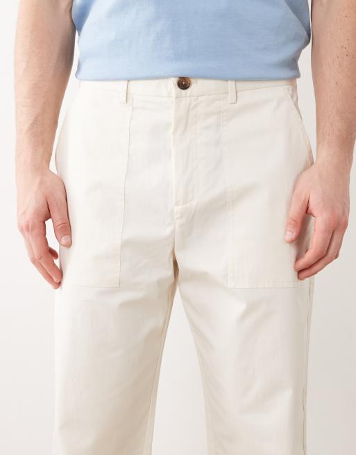 Selected - Losse chinobroek in crème, 2 van 5