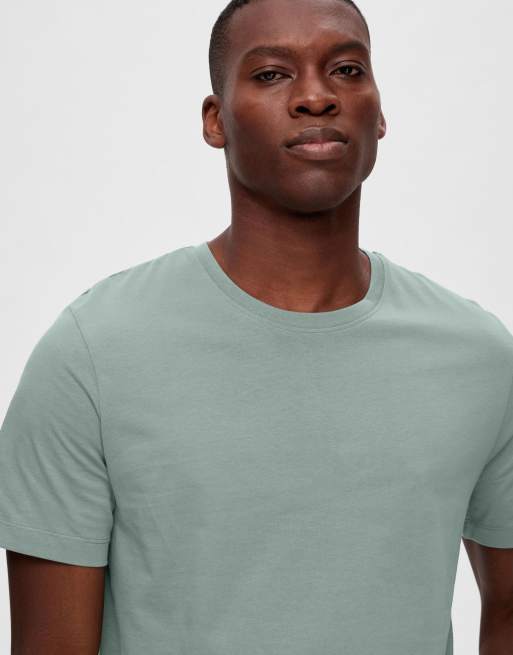 Selected - Lot de 3 t-shirts - Gris clair, vert et fauve, 4 de 7