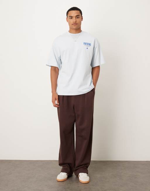 Selected - Lyseblå oversized T-shirt med 'Portofino'-print på ryggen , 2 af 5