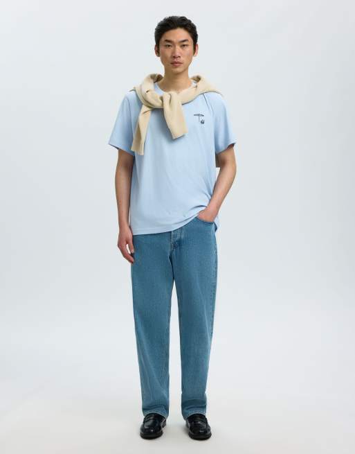 Selected - Lyseblå T-shirt, 5 af 6