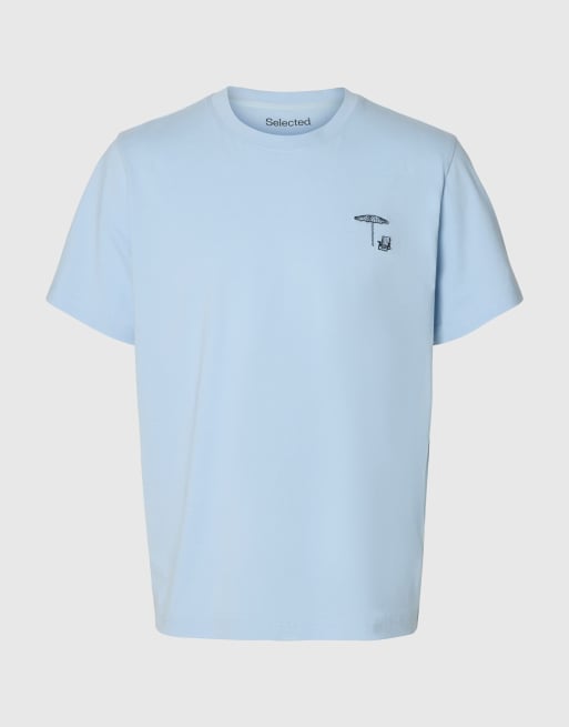 Selected - Lyseblå T-shirt, 6 af 6