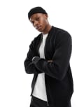 [Selected] Selected Mack sweat bomber jacket in black S Black