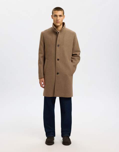 Selected - Manteau en laine mélangée - Pierre tombante - view 1