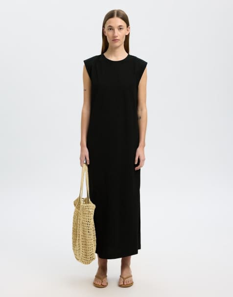 Selected Maxi dress in black - view 1