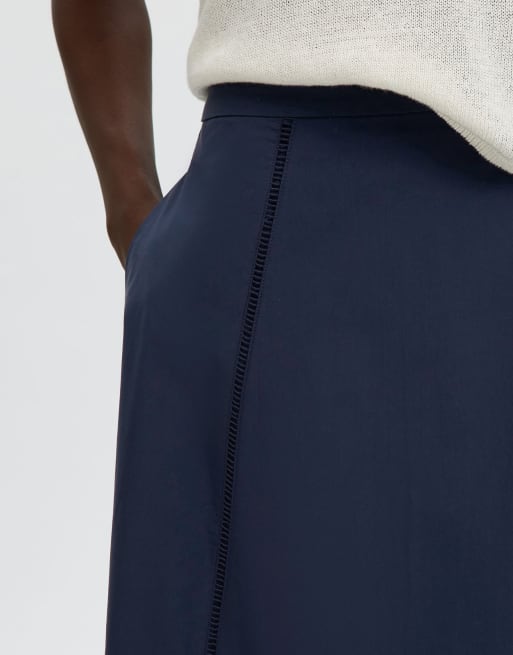 Selected Maxi skirt in dark sapphire, 4 of 6
