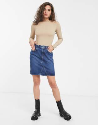 asos denim skirt