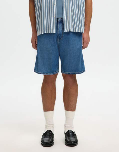 Selected - Mellemblå shorts i denim - view 1