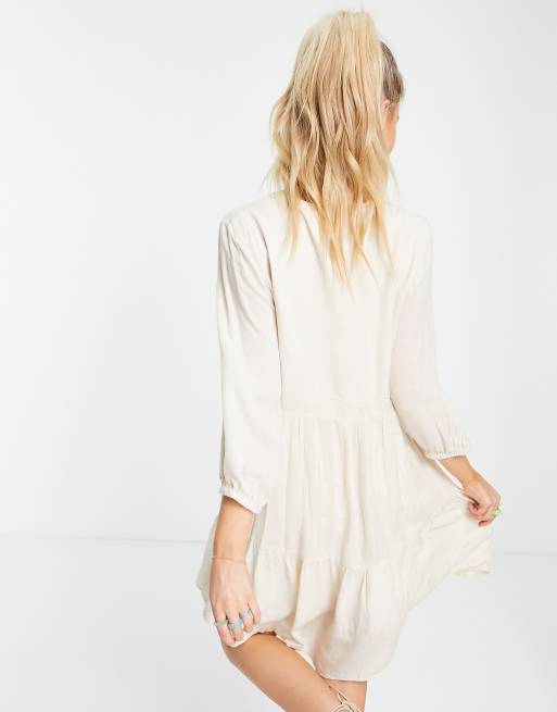 Selected mini dress in beige, 2 of 4