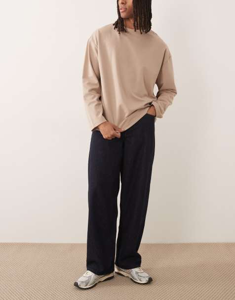 Selected - Mørkeblå jeans i rå stil i løstsiddende pasform - view 1