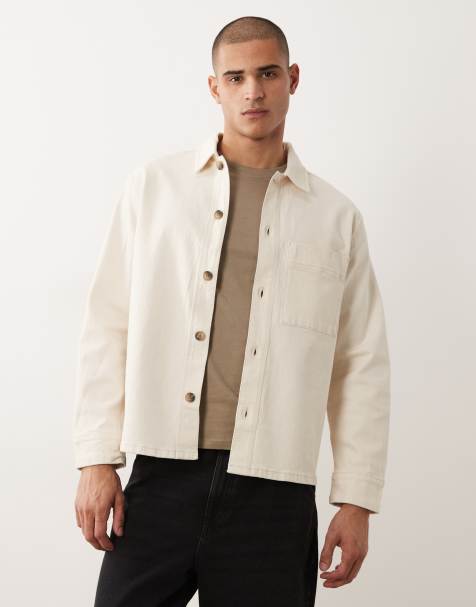 Selected – Naturvit overshirt-jacka - view 1