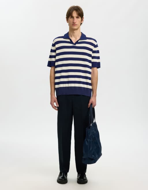 Selected – Niebieska koszulka polo, 3 z 6