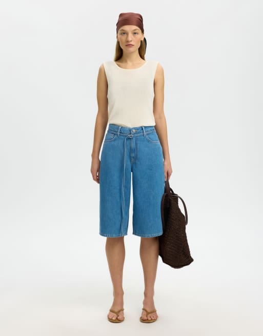 Selected – Niebieskie szorty jeansowe, 3 z 6