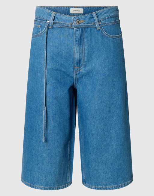 Selected – Niebieskie szorty jeansowe, 6 z 6