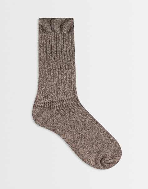 Selected - Nistret beige ankelsokker - view 1