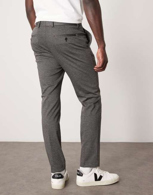 Selected - Noah - Pantalon ajusté en jersey - Gris foncé , 3 de 5