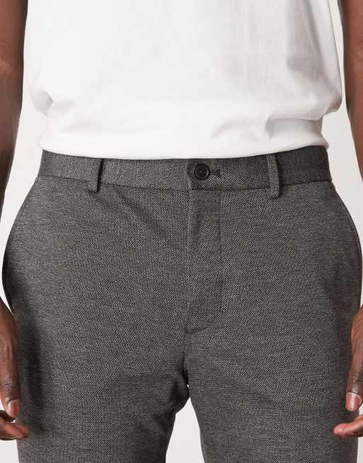 Selected Noah slim fit jersey pants in dark grey , 5 of 5