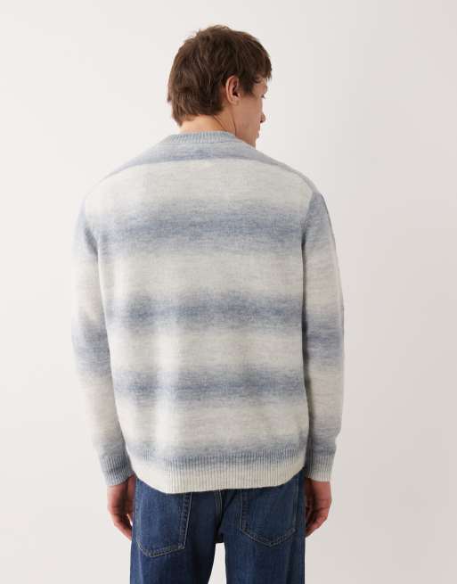 Selected ombre knit jumper in blue, 3 of 5