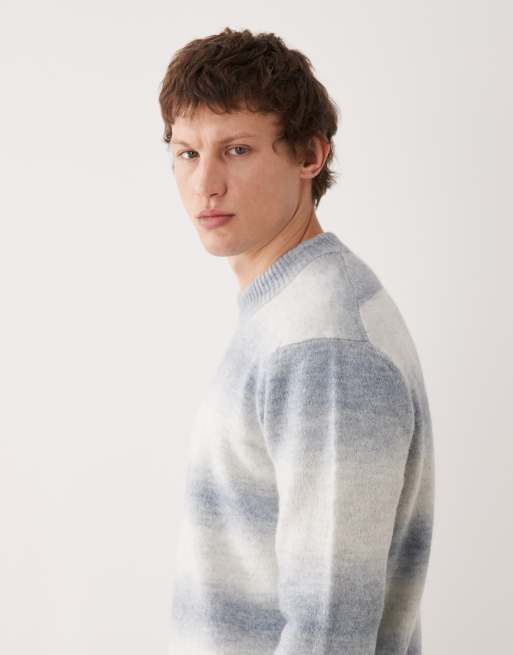 Selected ombre knit jumper in blue, 4 of 5