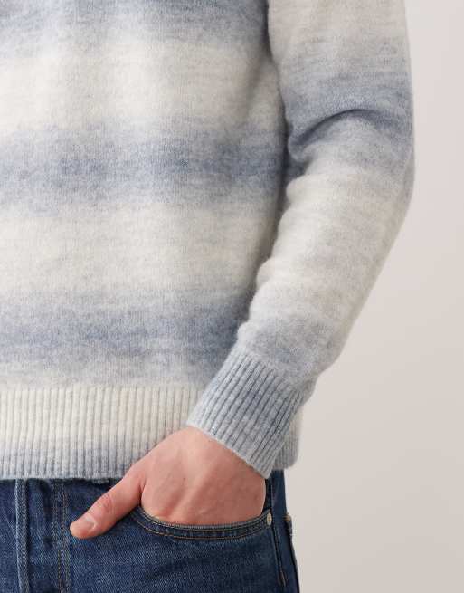 Selected ombre knit jumper in blue, 5 of 5