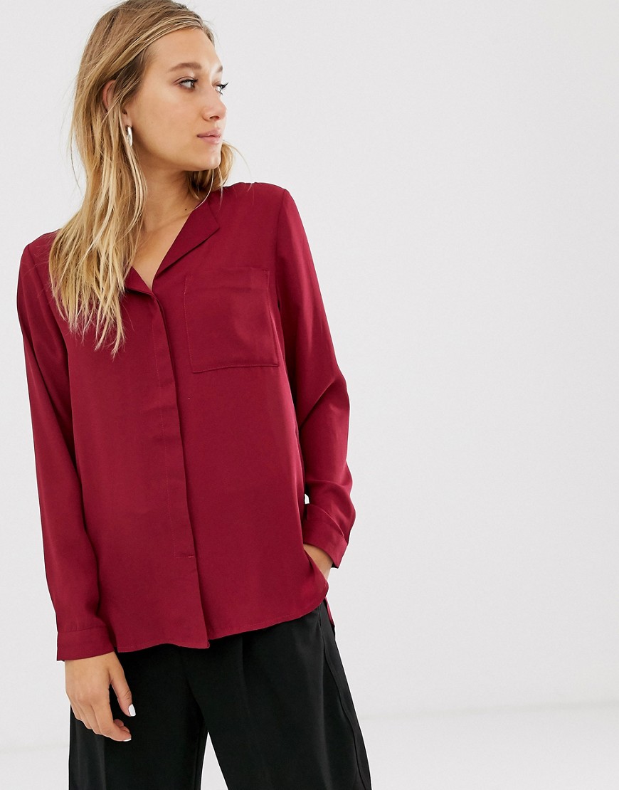 Selected - Overhemd met lange mouwen-Rood