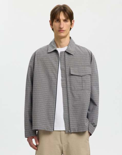 Selected - Overshirt in antracietgrijs - view 1