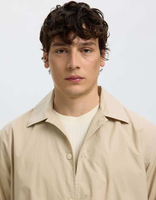 Selected Overshirt in beige, 4 of 5