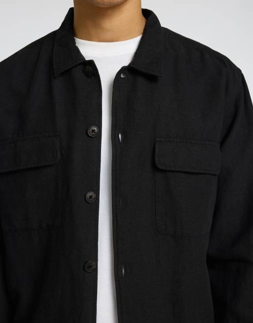 Selected Overshirt in black , 4 of 4