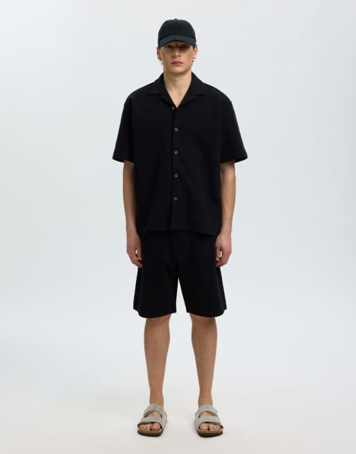 Selected Overshirt in black, 3 of 5