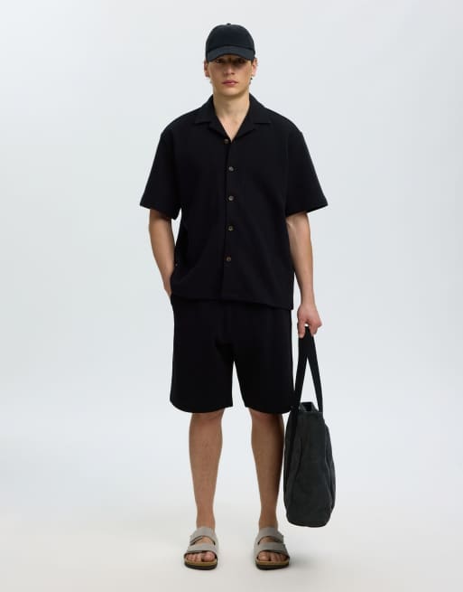 Selected Overshirt in black, 5 of 5