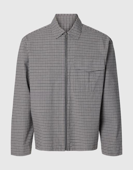 Selected Overshirt in charcoal gray, 5 of 5