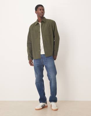 Selected Overshirt With Pockets In Green