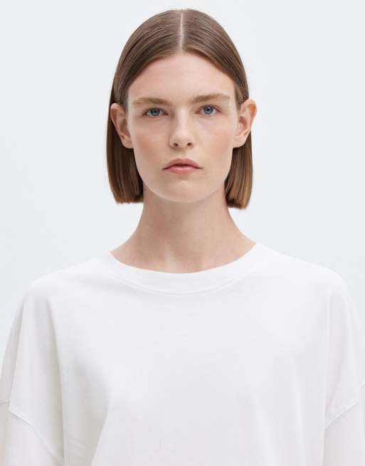 Selected oversize-t-shirt i vit, 4 av 6