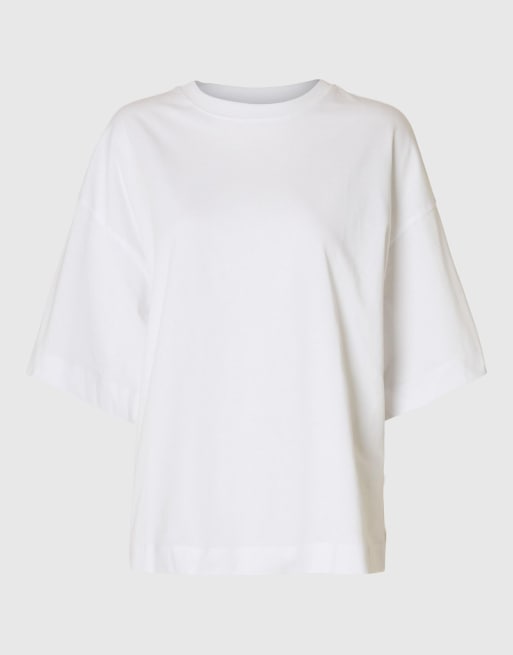Selected oversize-t-shirt i vit, 6 av 6