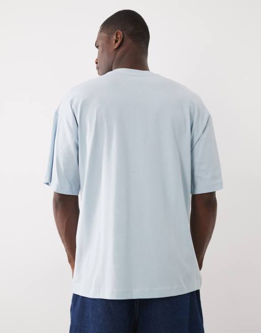 Selected – Oversize-T-Shirt in Blau mit „Amalfi“-Print, 2 von 5