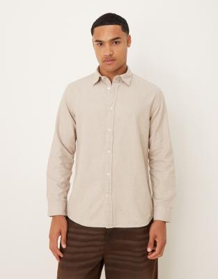 Selected Oversized Boxy Brushed Shirt In White