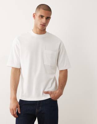 Selected Oversized Pocket T-shirt In White