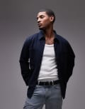 [Selected] Selected oversized shirt with pockets in navy XS Sky captain