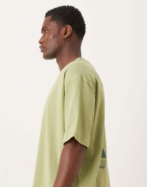 Selected - Oversized T-shirt met abstracte print op de achterkant in groen , 4 van 5