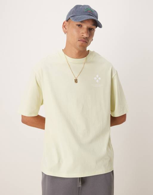 Selected - Oversized T-shirt met cirkelvormige print op de rug in lichtgroen , 2 van 4