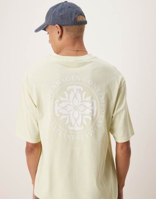 Selected - Oversized T-shirt met cirkelvormige print op de rug in lichtgroen , 3 van 4