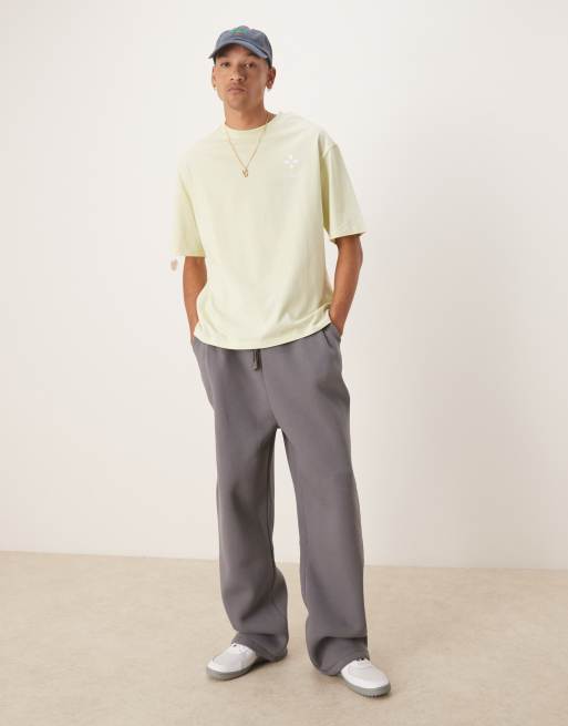 Selected - Oversized T-shirt met cirkelvormige print op de rug in lichtgroen , 4 van 4