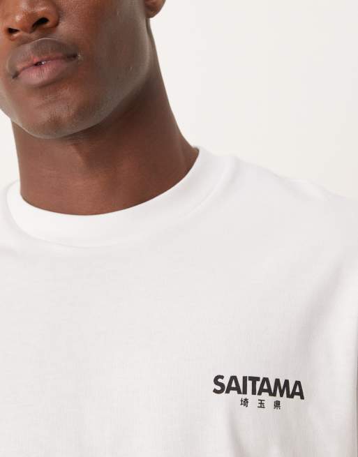 Selected oversized t-shirt with bonsai backprint in white, 5 of 5