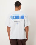 [Selected] Selected oversized t-shirt with portofino back print in blue S Ballad blue