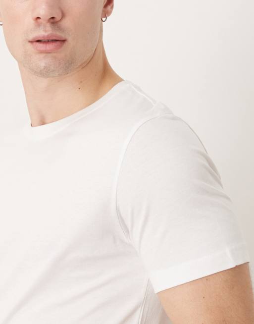 Selected - Pakke med 5 hvide T-shirts i 100% bomuld med regular fit-pasform, 5 af 5