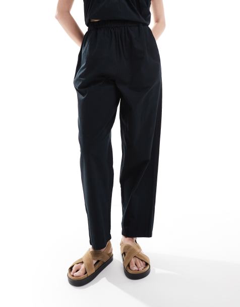 Selected - Pantalon d'ensemble plissé - Noir - view 1