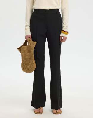 Selected - Pantalon évasé - Noir