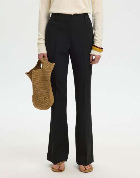 Selected - Pantalon évasé - Noir - view 1