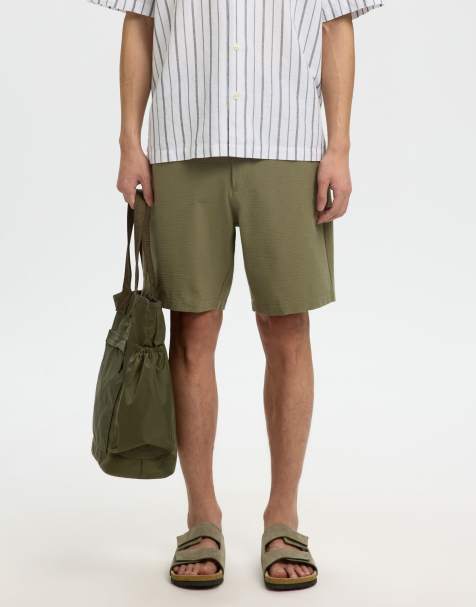 Selected - Pantaloncini verde lichene intenso - view 1