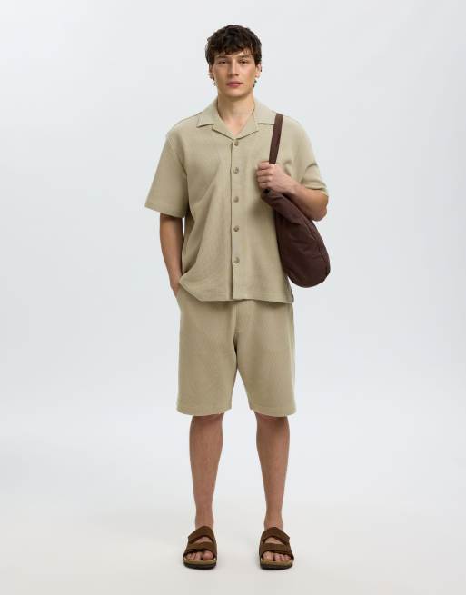 Selected - Pantalones cortos color vetiver