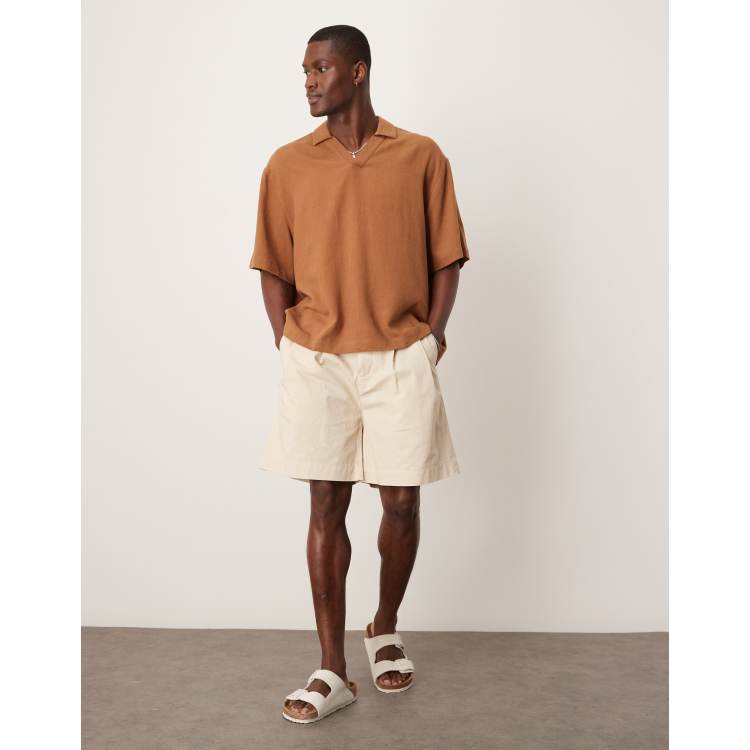 パンツ eaphi slanting button short pants /beige パンツ eaphi slanting button short pants /beige 5-pocket